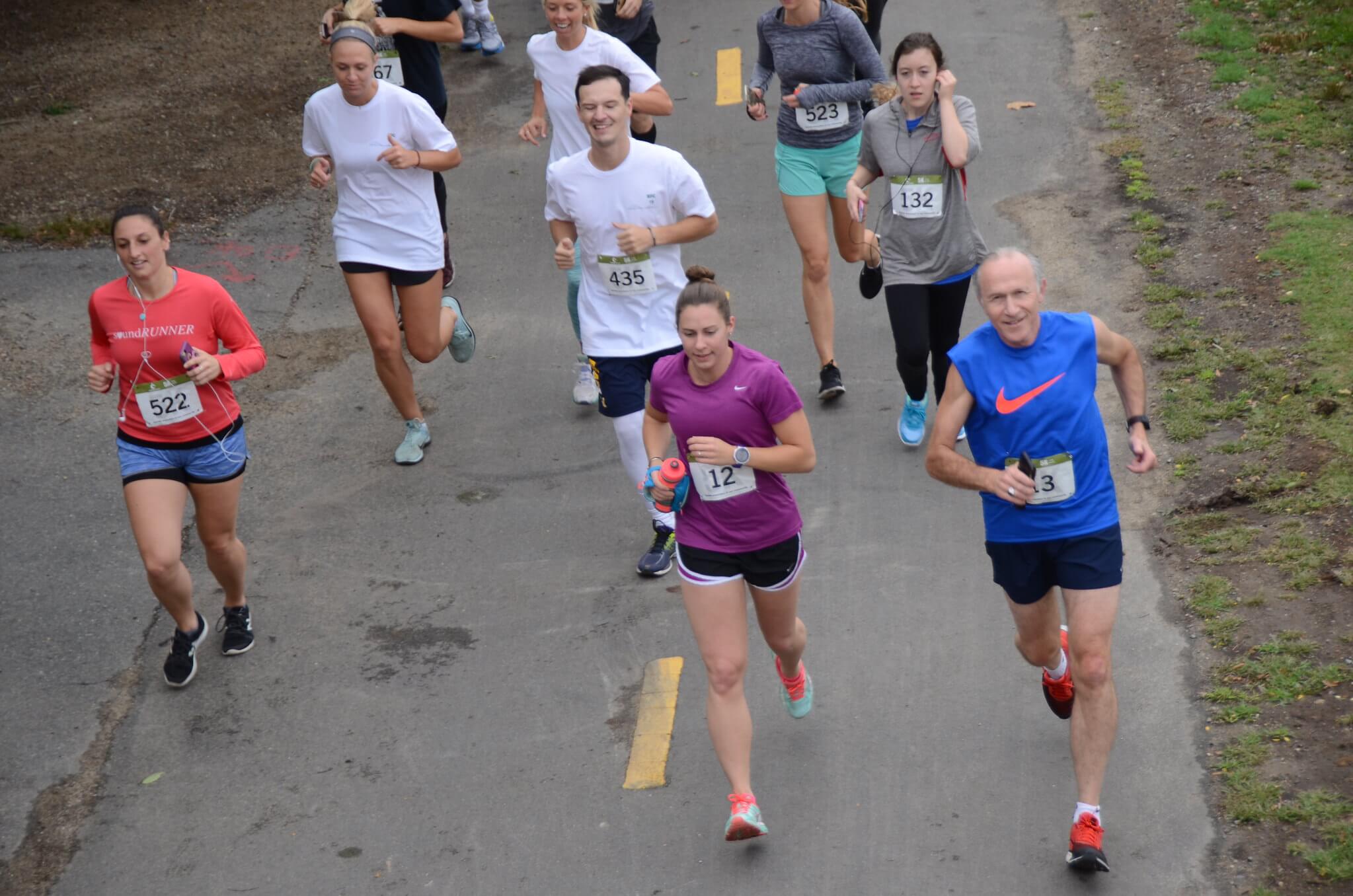 Group of people running during 5k