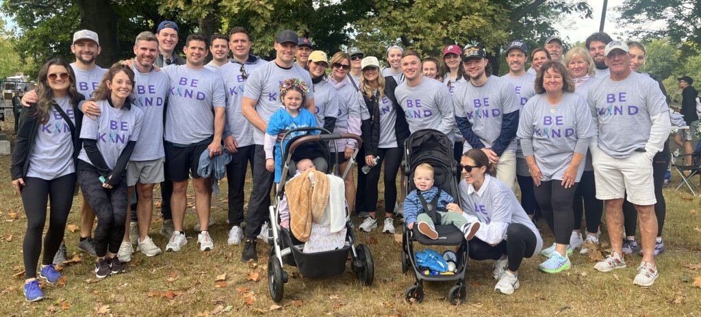 Walking for Patrick posing at the Samaritans Annual 5k Run/Walk for Suicide Prevention.