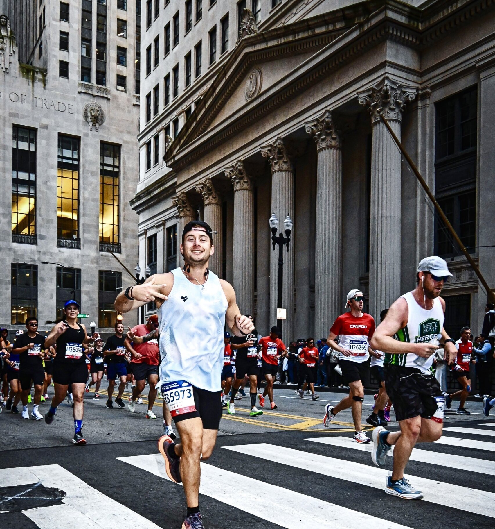 Runners taking part in a marathon