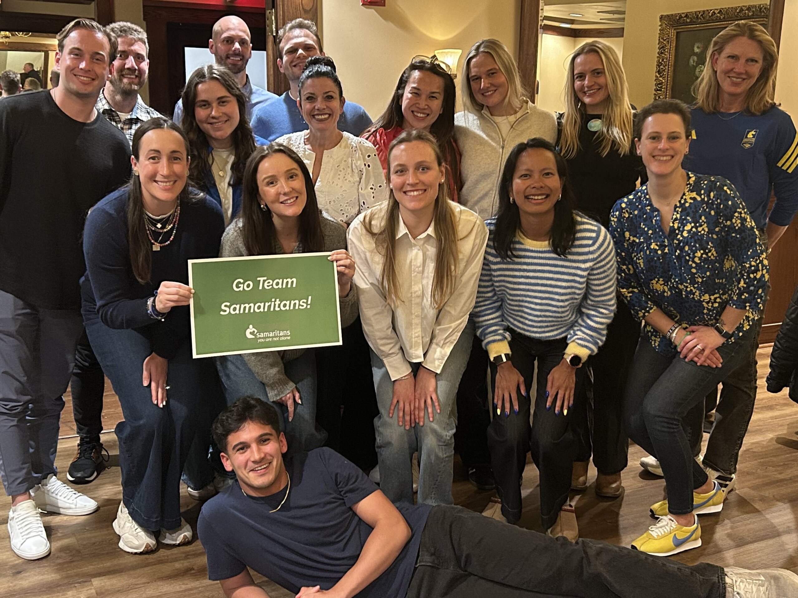 Members of Team Samaritans gather for a group photo