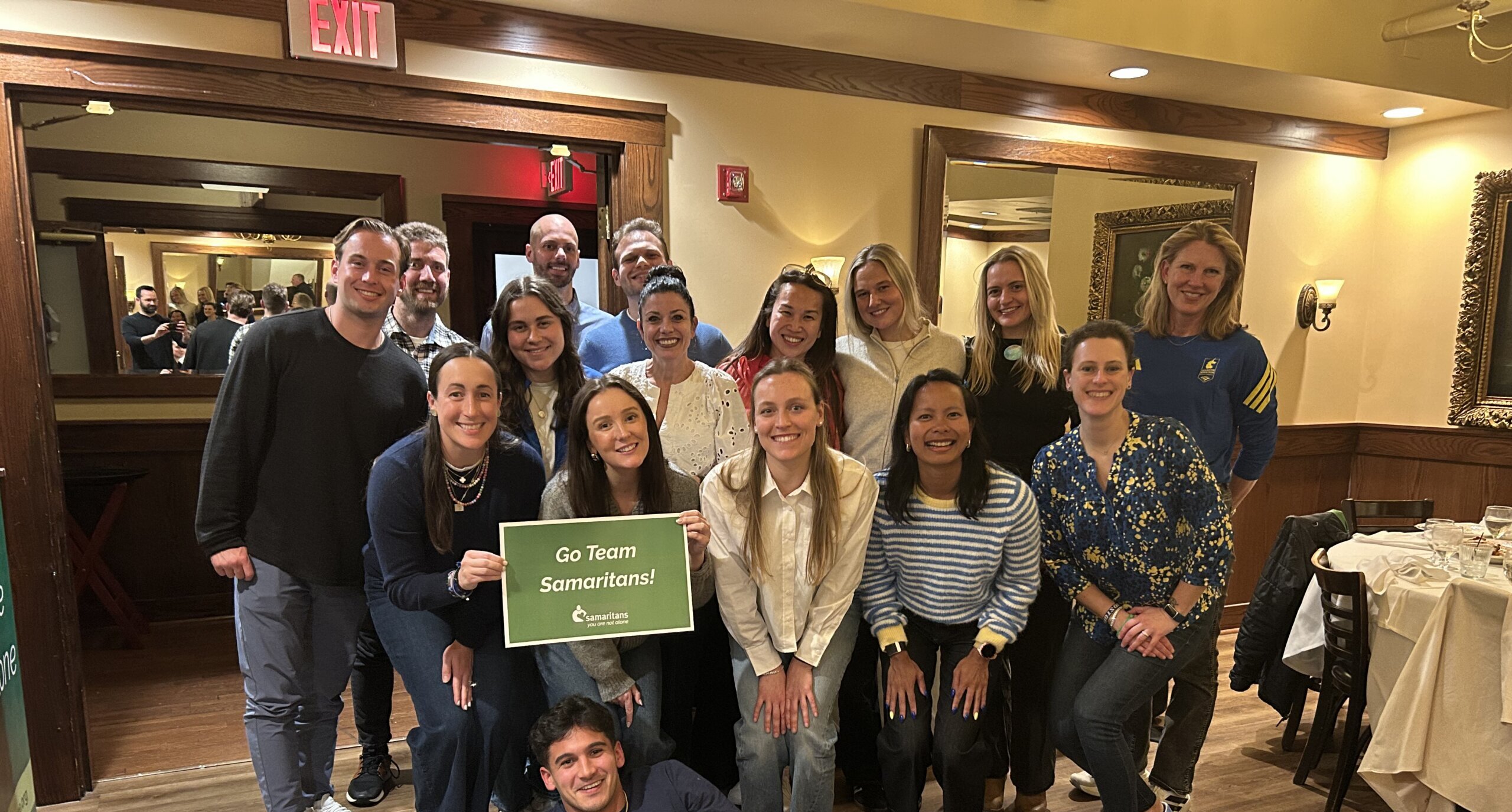 Members of Team Samaritans gather for a group photo
